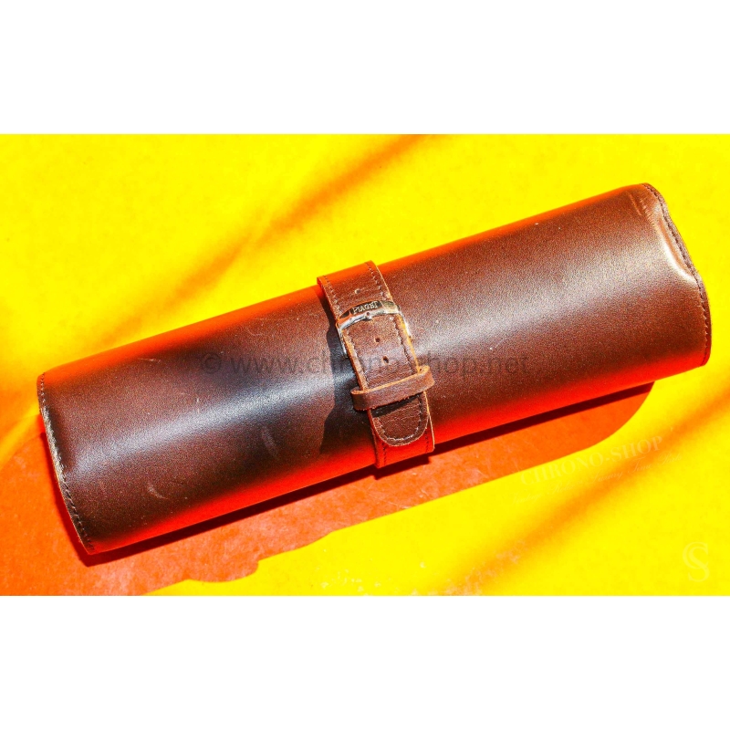 Authentic PIAGET, THE SECRET GARDEN Memo Note Pad Wallet Roll Leather Brown purple color tin tang buckle Authentic PIAGET, THE SECRET GARDEN Memo Note Pad Wallet Roll Leather Brown purple color tin tang buckle