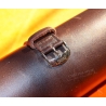Authentic PIAGET, THE SECRET GARDEN Memo Note Pad Wallet Roll Leather Brown purple color tin tang buckle