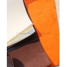 Authentic PIAGET, THE SECRET GARDEN Memo Note Pad Wallet Roll Leather Brown purple color tin tang buckle