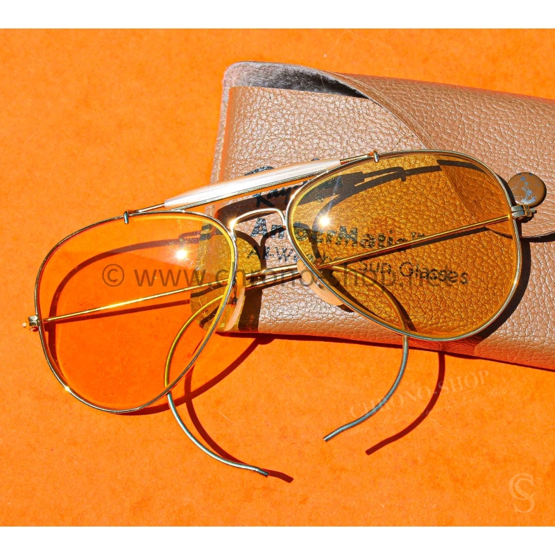Ray Ban Ambermatic Collector vintage Lunettes de soleil 1960's Vintage Bausch & Lomb Ray-Ban Ambermatic Tireur, pilote Ray Ban Ambermatic Collector vintage Lunettes de soleil 1960's Vintage Bausch & Lomb Ray-Ban Ambermatic Tireur, pilote