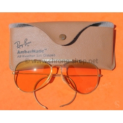 Ray Ban Ambermatic Collector vintage Lunettes de soleil 1960's Vintage Bausch & Lomb Ray-Ban Ambermatic Tireur, pilote