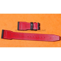 IWC Bracelet A62721 noir rouge 22mm Cordura Toile Militaire montres Big Pilot 5002,5004,5009,Timezoner,Perpetual Calendar