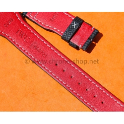 IWC Bracelet A62721 noir rouge 22mm Cordura Toile Militaire montres Big Pilot 5002,5004,5009,Timezoner,Perpetual Calendar