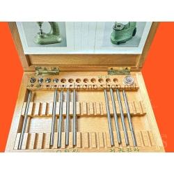 Rolex 1060 coffret avec rivoirs et enclumes pour axes de balancier ref 1060 outil horlogerie montres vintages