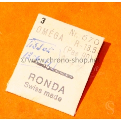 OMEGA TISSOT vintage timepiece winding stem steel Ronda ref 670 caliber R-13.5 Tissot 13-6-11