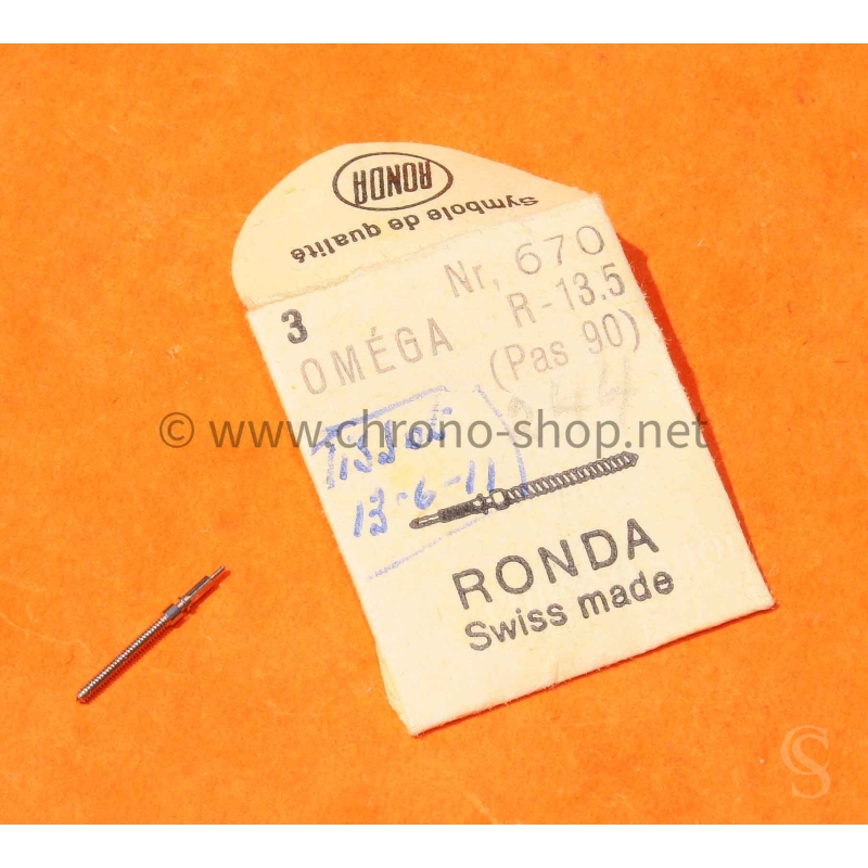 OMEGA TISSOT vintage timepiece winding stem steel Ronda ref 670 caliber R-13.5 Tissot 13-6-11 OMEGA TISSOT vintage timepiece winding stem steel Ronda ref 670 caliber R-13.5 Tissot 13-6-11