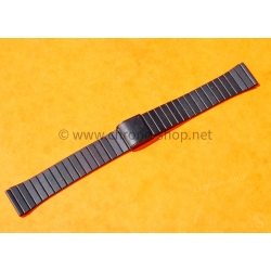 ORIGINAL BRACELET PVD NOIR VINTAGE 80's MONTRES ACIER MAILLONS PLIES 18mm
