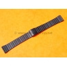 ORIGINAL BRACELET PVD NOIR VINTAGE 80's MONTRES ACIER MAILLONS PLIES 18mm