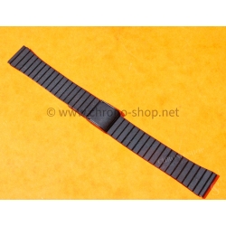 Vintage 80's stainless steel watch bracelet in a PVD black finish 18mm lugs mint condition