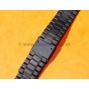 Vintage 80's stainless steel watch bracelet in a PVD black finish 18mm lugs mint condition