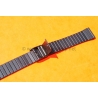 ORIGINAL BRACELET PVD NOIR VINTAGE 80's MONTRES ACIER MAILLONS PLIES 18mm