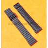 Vintage 80's stainless steel watch bracelet in a PVD black finish 18mm lugs mint condition