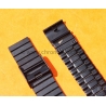 Vintage 80's stainless steel watch bracelet in a PVD black finish 18mm lugs mint condition
