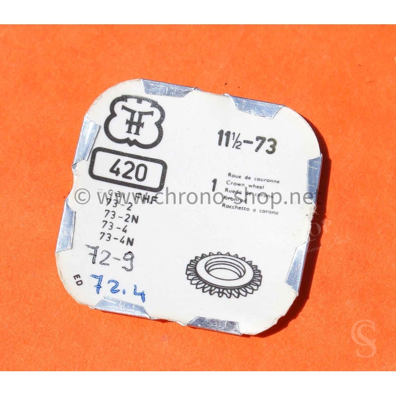 Fontainemelon watchmaker clock watch part ref 420 11 1/2 -73 Crown wheel Fontainemelon Fontainemelon watchmaker clock watch part ref 420 11 1/2 -73 Crown wheel Fontainemelon