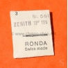 Zenith vintage watch part Ssteel stems Ronda ref 561 12" 126 swiss made