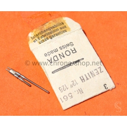 Zenith vintage watch part Ssteel stems Ronda ref 561 12" 126 swiss made