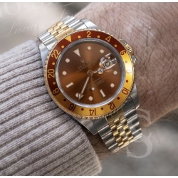 ROLEX COURONNE REMONTOIR TWINLOCK Ø6mm OR JAUNE MONTRES ROLEX DATEJUST 16018,GMT 16713,16718