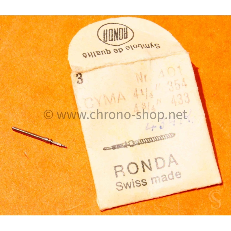CYMA Ronda watch part stem ref 401 technical datas 4 1/4" 354, 433, 434K CYMA Ronda watch part stem ref 401 technical datas 4 1/4" 354, 433, 434K
