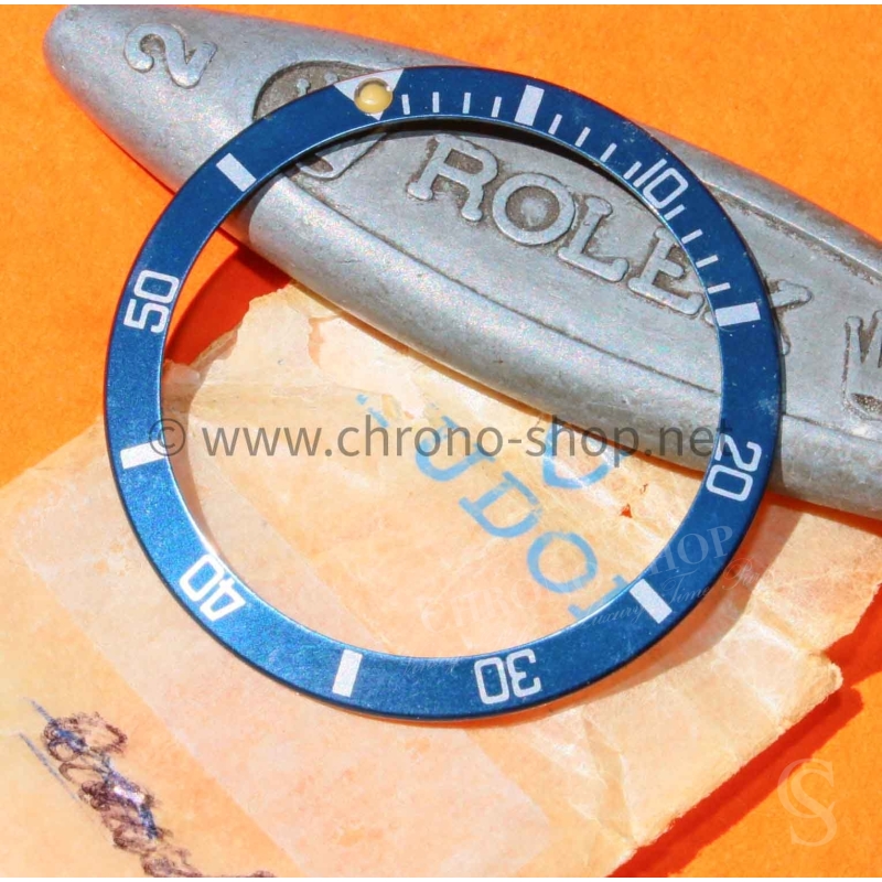 TUDOR SUBMARINER 75090,75190 INSERT DE LUNETTE BLEU PATINE MONTRES SUBMARINER TAILLE MEDIUM