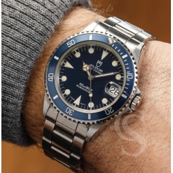 TUDOR SUBMARINER 75090,75190 INSERT DE LUNETTE BLEU PATINE MONTRES SUBMARINER TAILLE MEDIUM