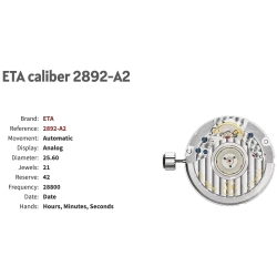 Cartier 049 mouvement calibre automatique neuf montres Pasha 21 rubis base ETA 2892-A2 Swiss-made