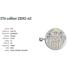 Cartier 049 mouvement calibre automatique neuf montres Pasha 21 rubis base ETA 2892-A2 Swiss-made