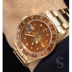Rolex Tiger Eye Dial GMT Master II 16713, 16178 Bronze Root beer Watch Tritium T25 dial Singer