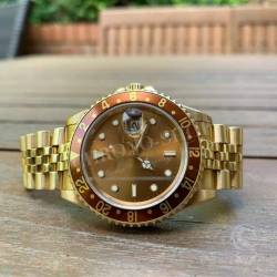 Rolex Tiger Eye Dial GMT Master II 16713, 16178 Bronze Root beer Watch Tritium T25 dial Singer
