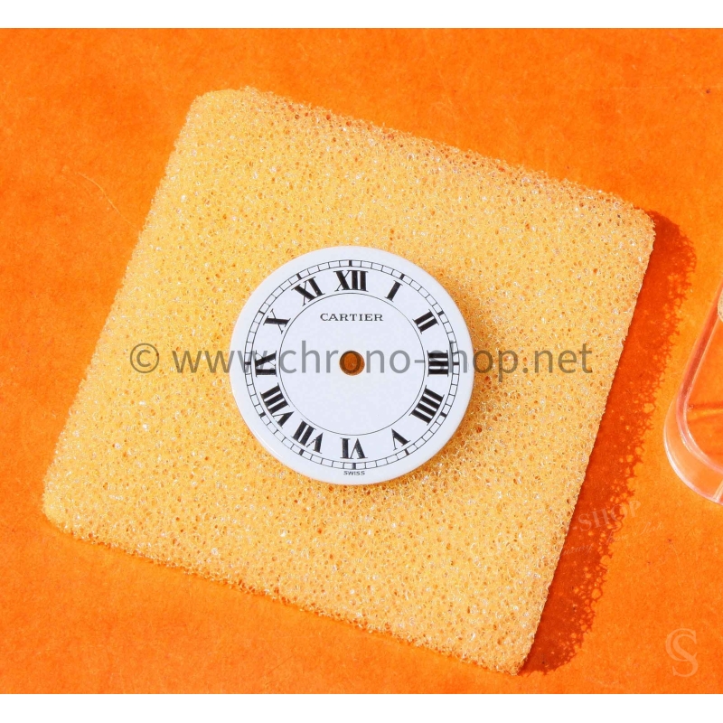 Cartier Vintage Santos Ronde White black romans numeral watch dial part Genuine ref 20370312 620 Cartier Vintage Santos Ronde White black romans numeral watch dial part Genuine ref 20370312 620