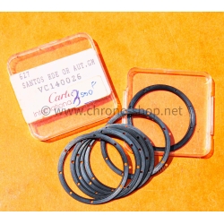 Cartier VC140026 watch part lot of Caseback gaskets black color New Authentic Cartier Santos Ronde 627 VC 140026