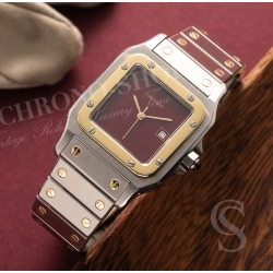 Cartier Santos Carré pièces Originales vintage lot aiguilles or jaune ref 61683 384 PM montres Cartier Santos
