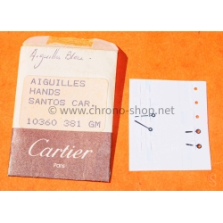 Cartier Vintage Santos Carré Blue hands Genuine New Cartier lot Hand Set Parts 10360 381 GM