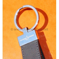 ULYSSE NARDIN RARE GENUINE BLACK LEATHER SWAROVSKI CRYSTAL STONES KEY RING KEYCHAIN PROMOTIONAL