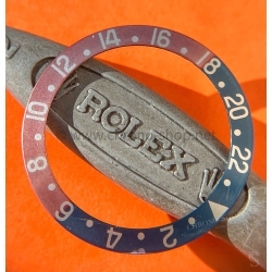 ROLEX 1675 RED BACK VINTAGE 1969 PATINATED BEZEL INSERT FADED PEPSI RED BLUE GMT MASTER 1675,16750 WATCH INLAY PART