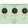 Rolex Aiguilles Long Neck montres Rolex Submariner 6200 KING SUB 1954 Gilt Originales et non retouchées