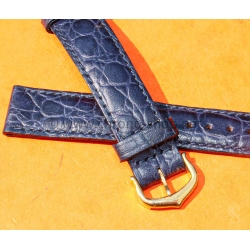 Bracelet cuir montres crocodile bleu marine ZRC 16mm Crococalf