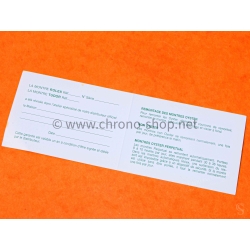ROLEX TUDOR RARE VINTAGE 80-90s FRENCH BLANK SERVICE PAPER WARRANTY PAPER WATCHES Submariner,Gmt,Daytona,Datejust
