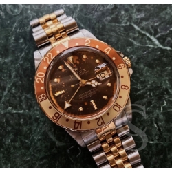 Rolex GMT MASTER BRONZE BROWN NIPPLE DIAL VINTAGE 16758 -16753 tutone cal.3075
