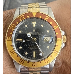 Rolex GMT MASTER NIPPLE DIAL WATCH VINTAGE 16758, 16753 tutone cal 3075, 3175 TARDUST Black Coca Cola color