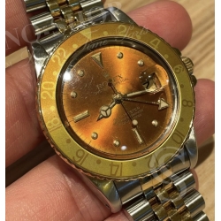 ROLEX RARE CADRAN MONTRES GMT MASTER 16753, 16758 ORANGE FEU OEIL DU TIGRE NIPPLE DIAL cal 3075, 3175