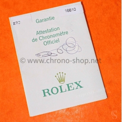 Rolex Submariner Date 16610 Warranty Guarantee Certificate Model 16610 Serial Z circa 2004, 2005