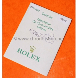 Rolex Submariner Date 16610 Warranty Guarantee Certificate Model 16610 Serial Z circa 2004, 2005