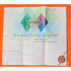 ROLEX GARANTIE PUNCHÉE PAPIER 2005 MONTRES ROLEX 16610 SUBMARINER DATE ACIER SÉRIE Z