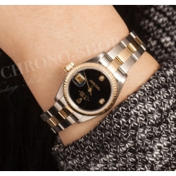 Rolex cadran Onyx 20mm montres Dames Datejust couleur noir Réel Onyx Datejust 69173,69178,79178 Cal2035,2135
