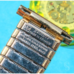 Vintage Gay Freres Sprint Gold-Tone plated extensible 22,21mm 19mm 18mm 17mm Unused Classic Watch Band