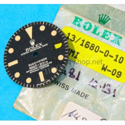 Rolex Authentique Cadran Mark I montres vintages Submariner Date 1680 Mk 1 tritium patine jaune calibre 1570