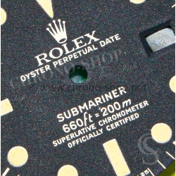 Rolex Authentique Cadran Mark I montres vintages Submariner Date 1680 Mk 1 tritium patine jaune calibre 1570