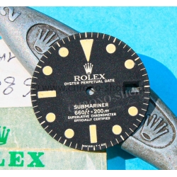 Rolex Authentique Cadran Mark I montres vintages Submariner Date 1680 Mk 1 tritium patine jaune calibre 1570