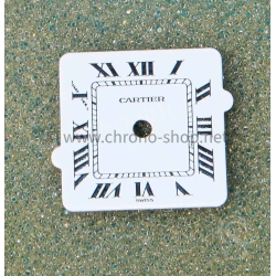 Cartier Watch White Enamel romans numerals Dial Genuine Mint Rare Santos Carrée 14mm White Watch Dial ref Z0360311