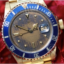 Rolex Submariner Date 16803,16808 Rare Gilt yellow gold handset tritium yellow  shades mint Rolex cal 3035